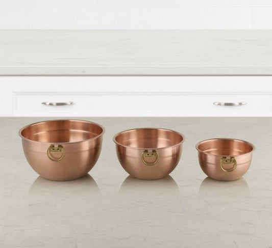 Cuisinart 3-Pc Copper Mixing Bowl Set (1.5Qt, 3Qt, 5Qt)